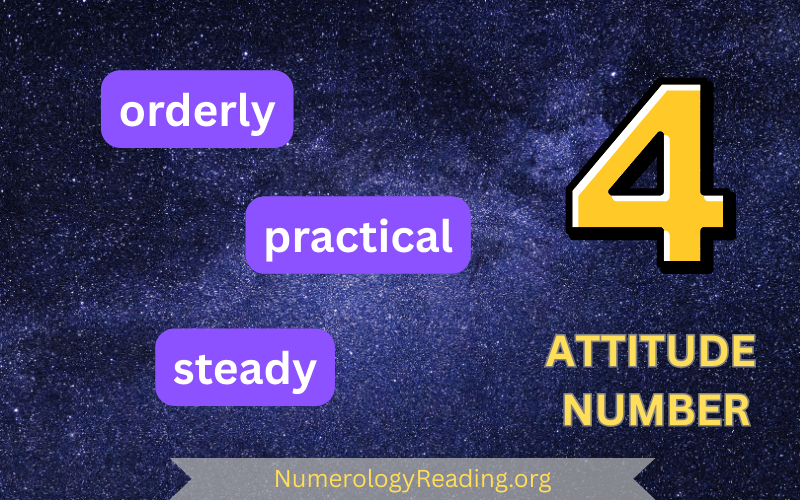 Attitude Number 4 – Orderly, Practical, and Steady