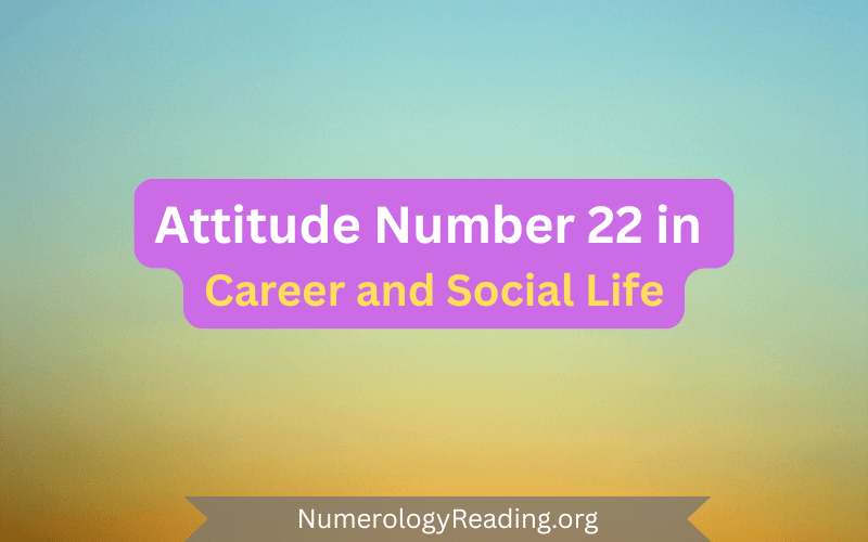 Attitude Number 22 in career and social life with work style, career paths, and social image