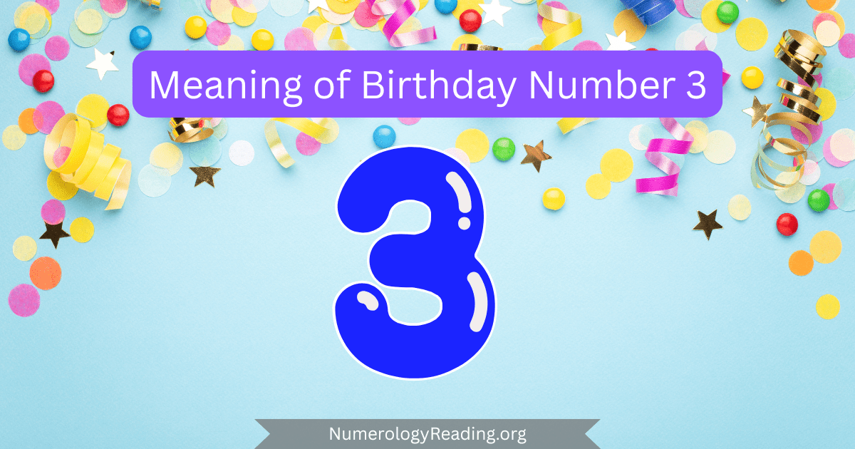Meaning of Birthday Number 3 in numerology