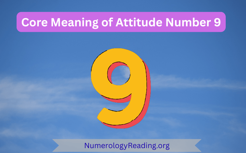Core meaning of Attitude Number 9 with personality traits and first impressions