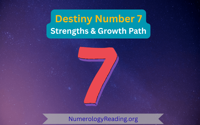 Destiny Number 7 header image symbolizing introspection, spirituality, and deep analysis.